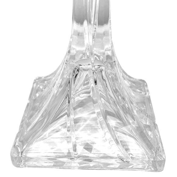 Delomb Toscany Stately Elegant 24% Lead Crystal Pair of 10" Candlesticks-Mint - Picture 2 of 6